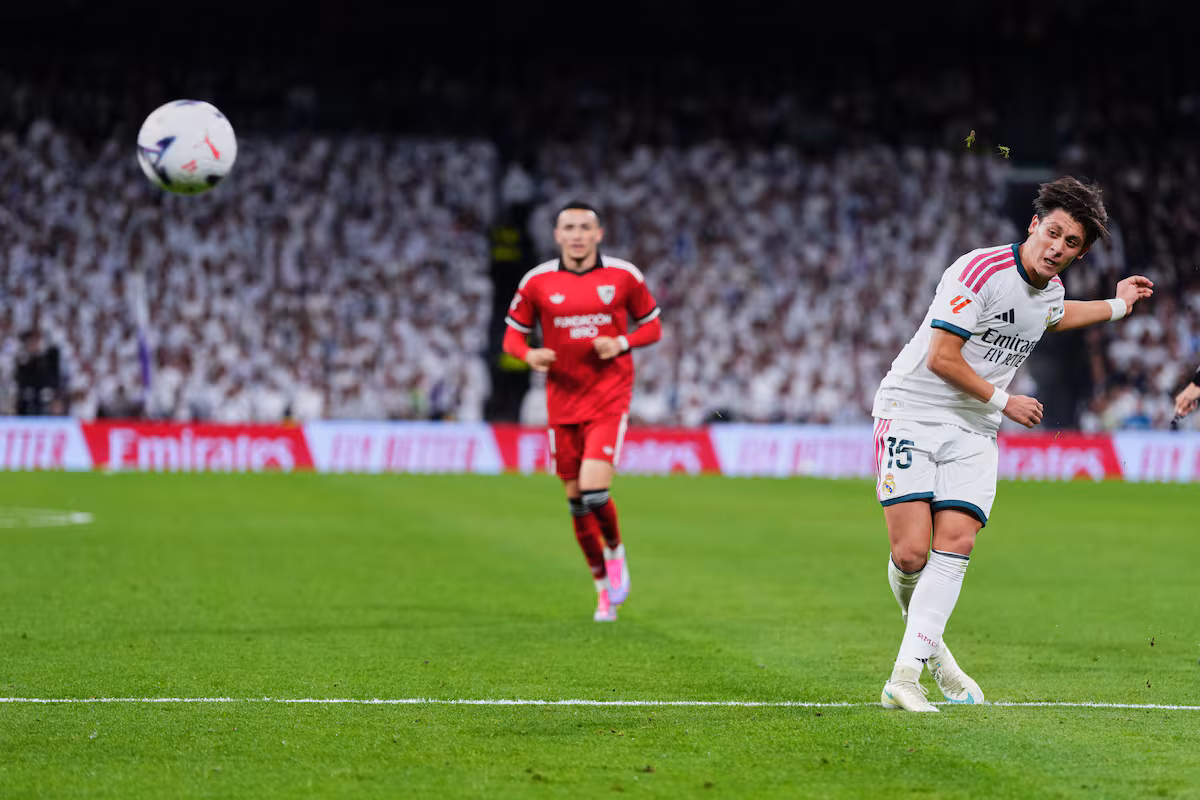 Arda Güler endereza al Madrid, que reduce y golea al Sevilla